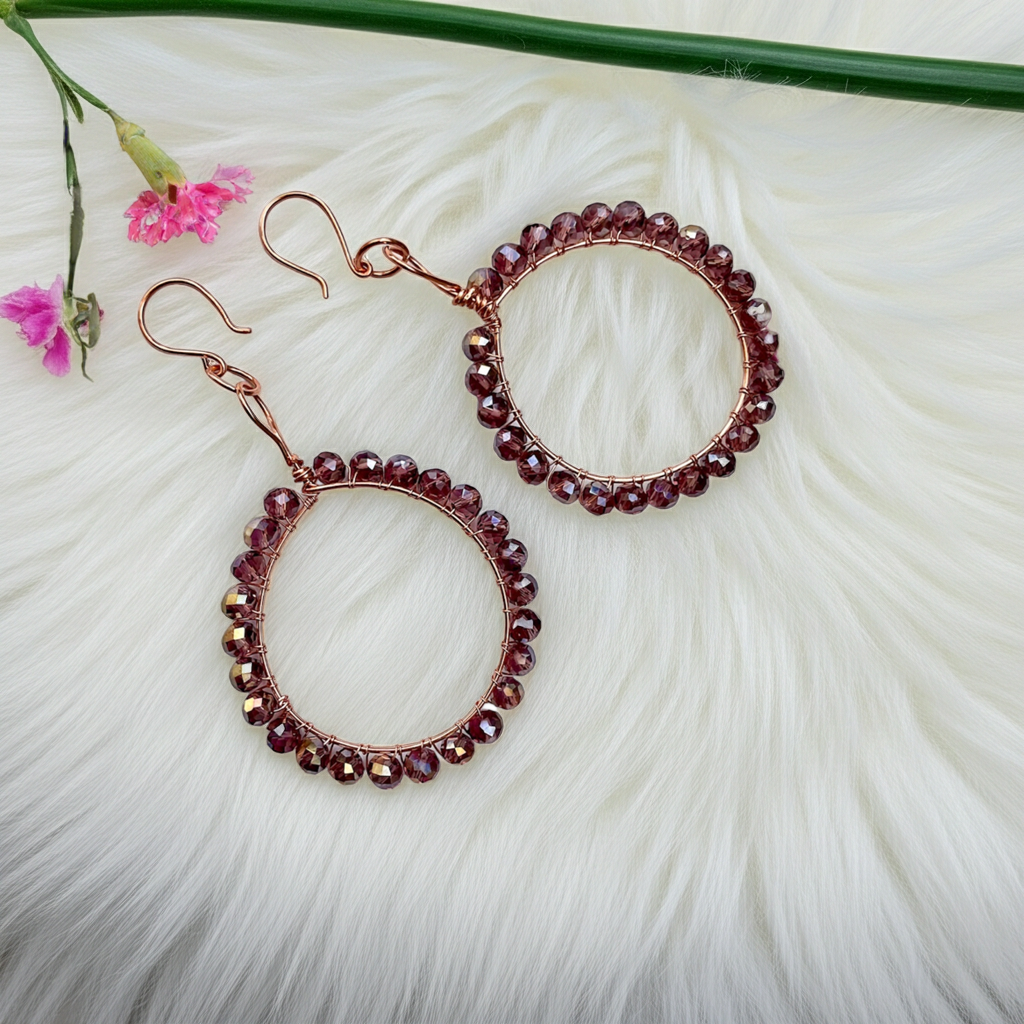 Crystal Hoop Earrings - Connie’s Crystals 