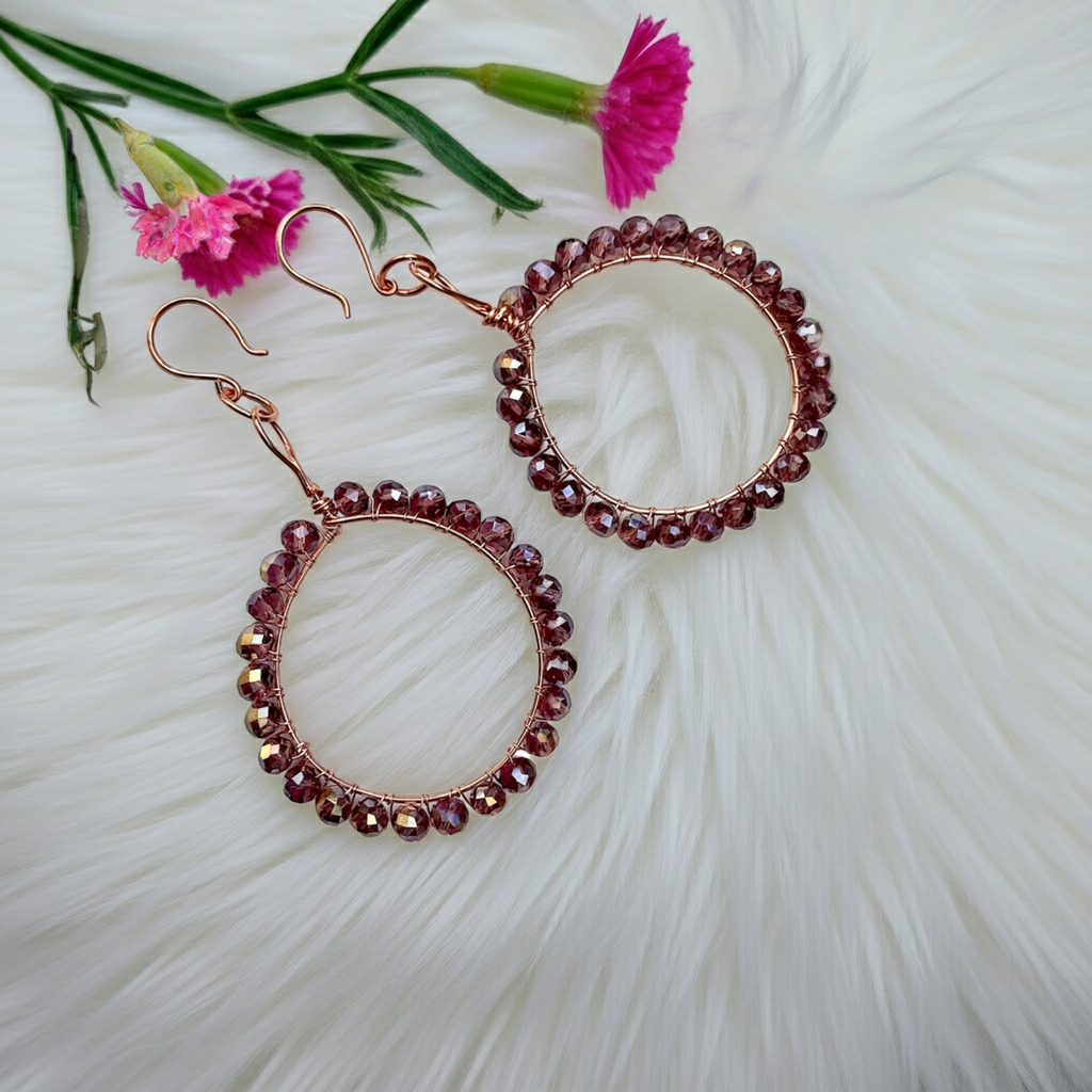 Crystal Hoop Earrings - Connie’s Crystals 