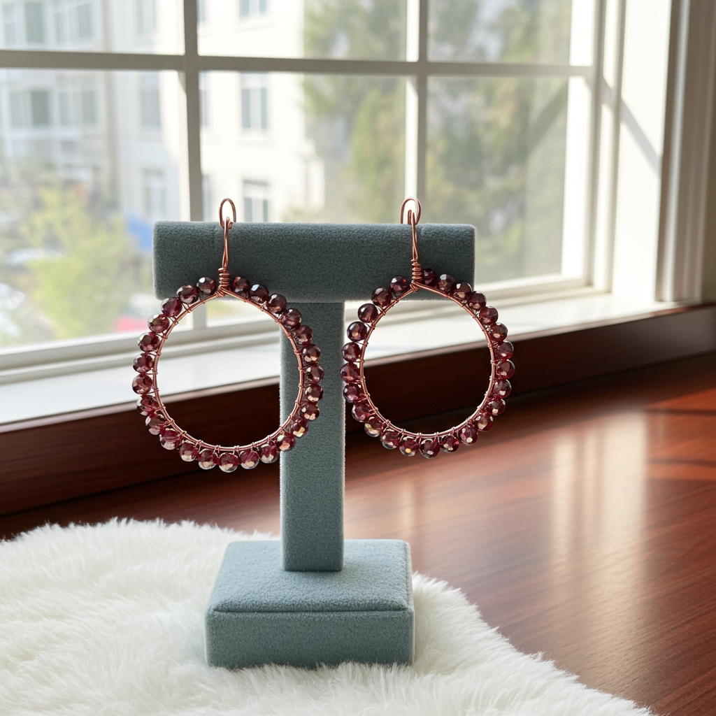 Crystal Hoop Earrings - Connie’s Crystals 