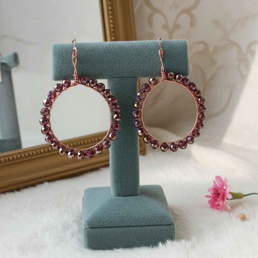 Crystal Hoop Earrings - Connie’s Crystals 