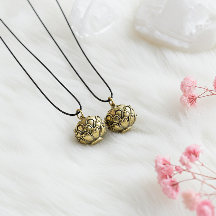 Brass Lotus Aromatherapy Pendant - Connie’s Crystals 