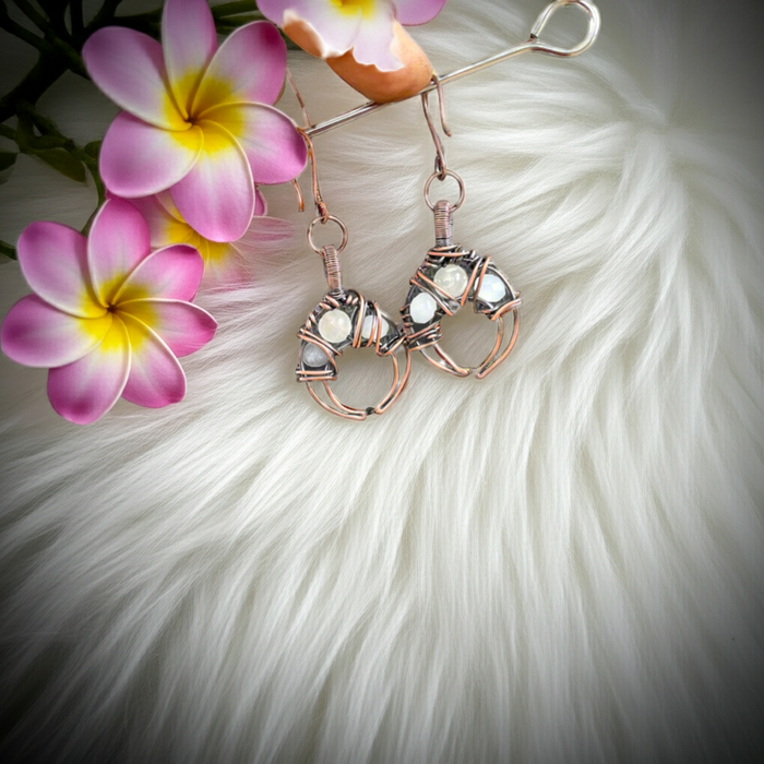 Selenite and Opalite Handcrafted Earrings - Connie’s Crystals 