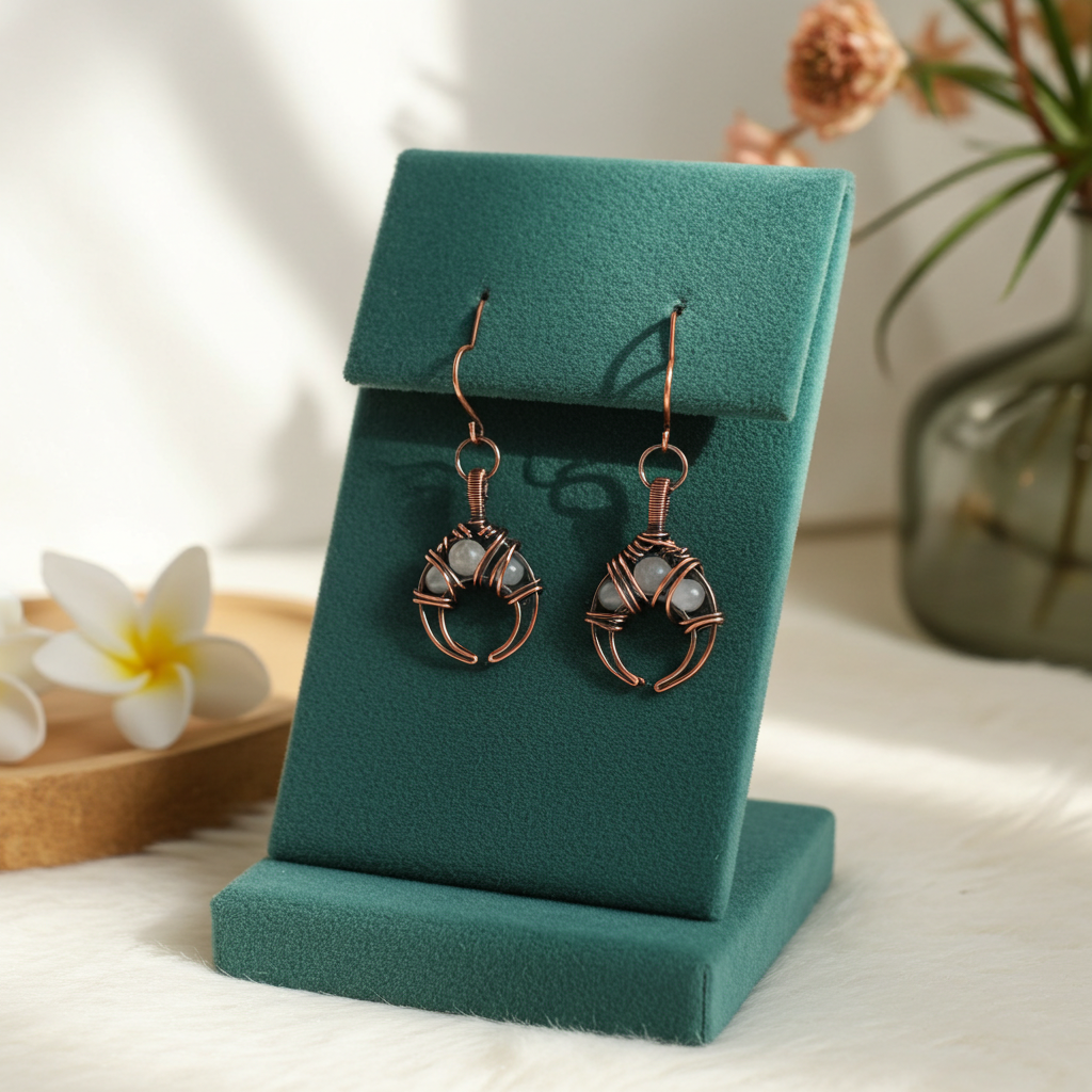 Selenite and Opalite Handcrafted Earrings - Connie’s Crystals 