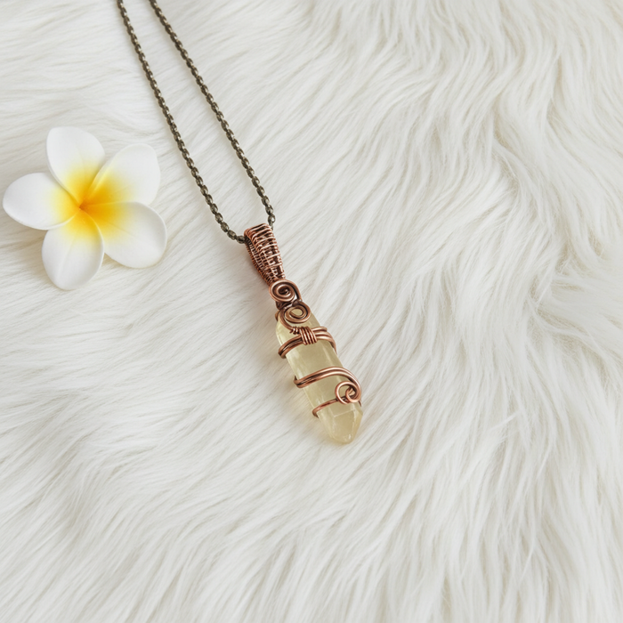 Sunstone Wire Wrapped Point - Connie’s Crystals 
