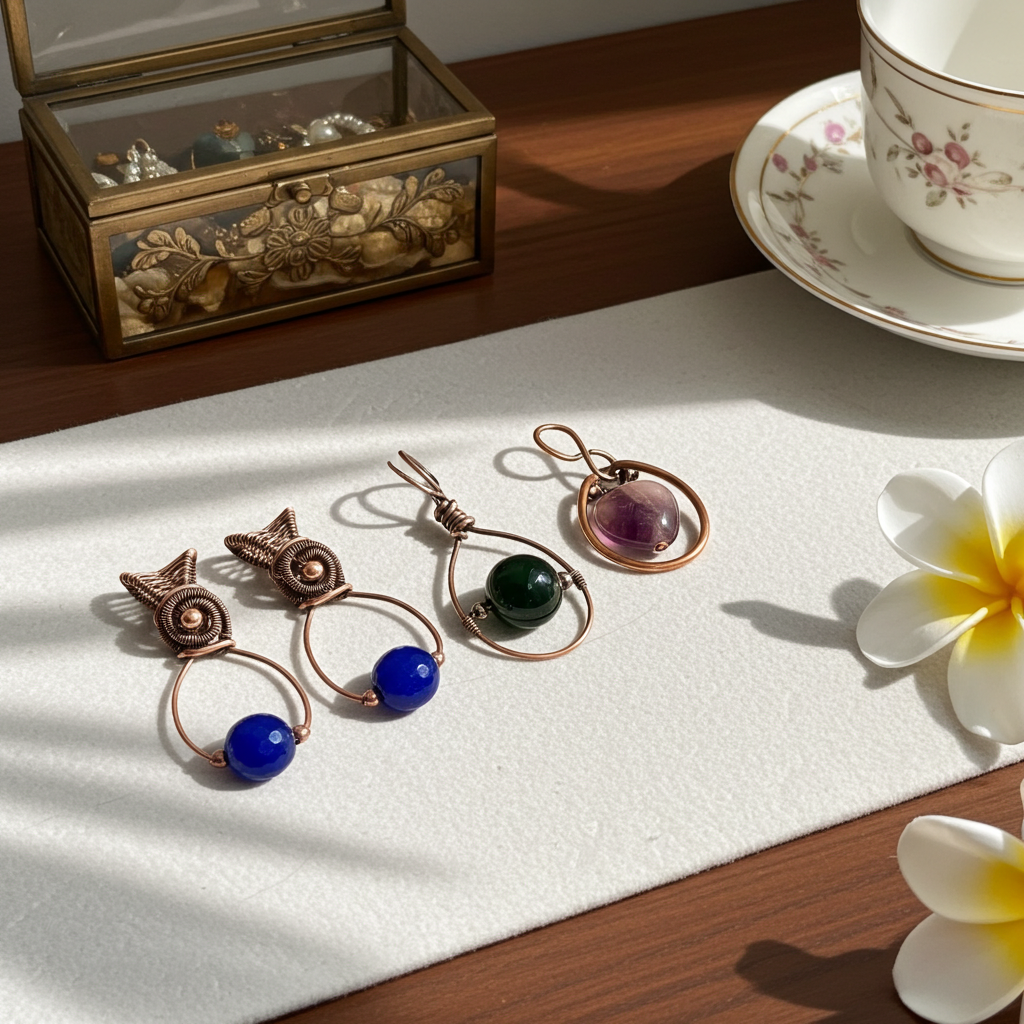 Amethyst, Obsidian and Sapphire Mini Fidget Pendants - Connie’s Crystals 