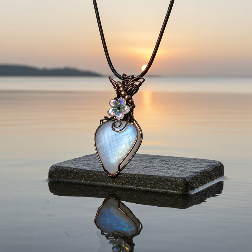 African Moonstone Pendant - Connie’s Crystals 