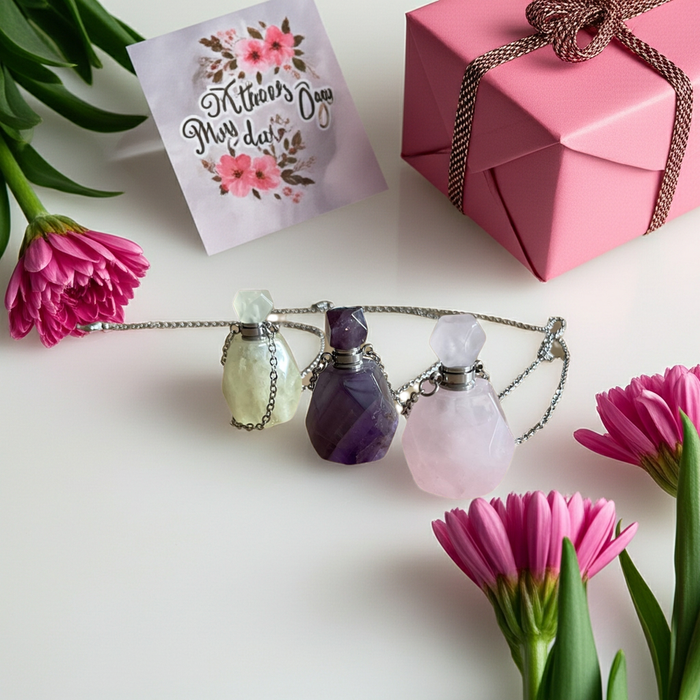 Crystal Perfume Bottle Necklaces