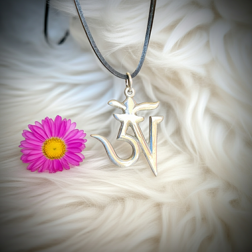 Tibetan Silver Ohm Pendant ￼ - Connie’s Crystals 