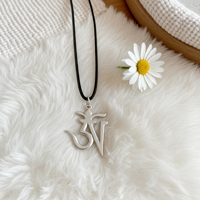 Tibetan Silver Ohm Pendant ￼ - Connie’s Crystals 