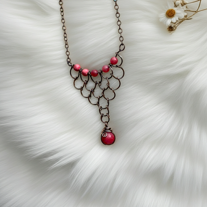 Rhodochrosite Handcrafted Necklace
