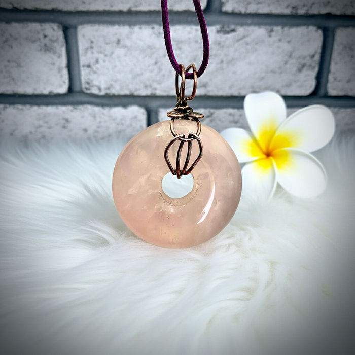 Rose Quartz Pi Stone - Connie’s Crystals 