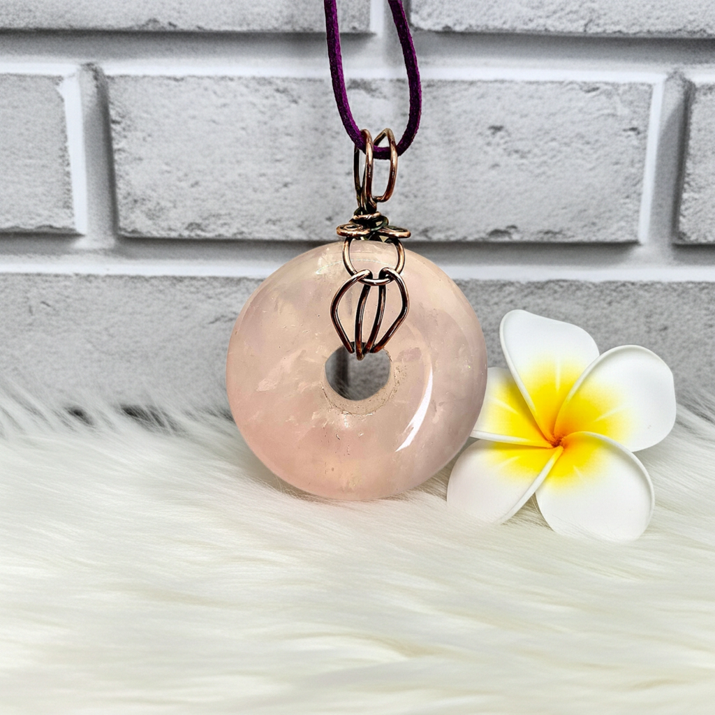Rose Quartz Pi Stone - Connie’s Crystals 