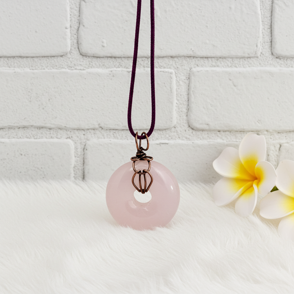Rose Quartz Pi Stone - Connie’s Crystals 