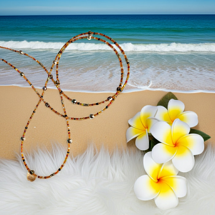 Hippie Boho Beaded Necklace And Bracelet.