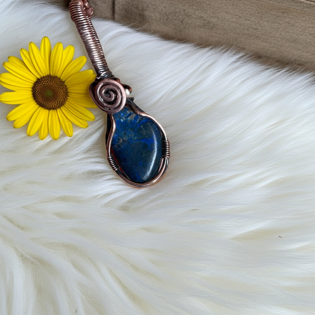 Azurite With Chrysocholla Pendant - Connie’s Crystals 