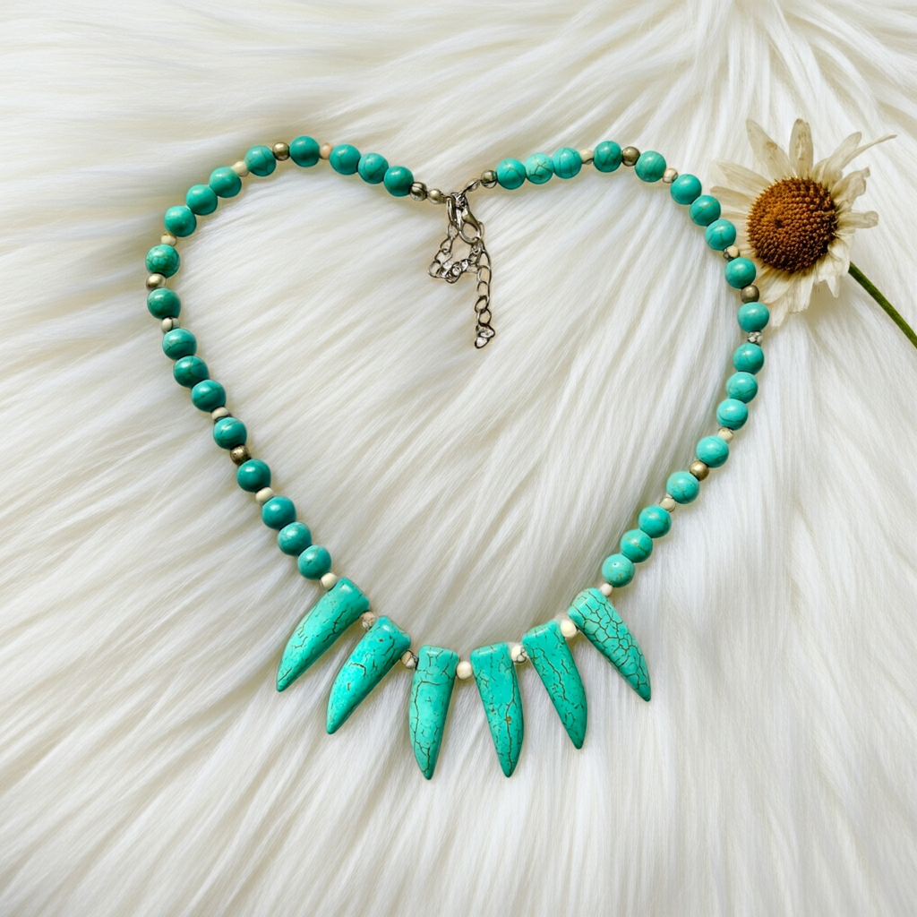 💙 Spike Statement Necklace - Connie’s Crystals 