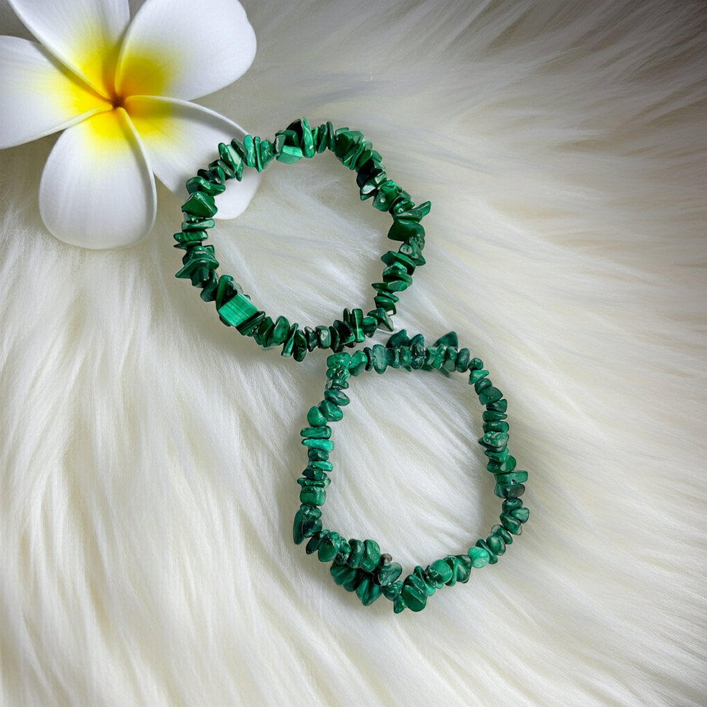 Malachite Chip Bracelet - Connie’s Crystals 