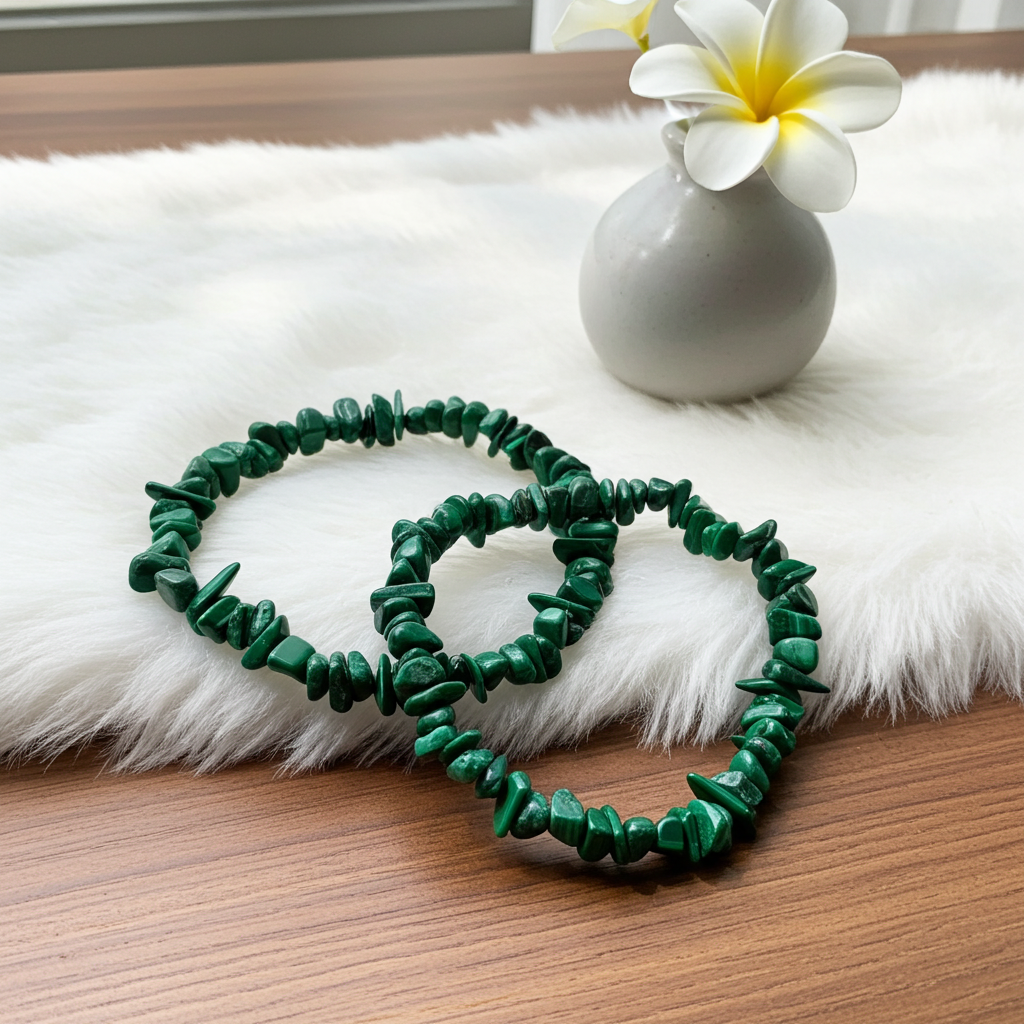 Malachite Chip Bracelet - Connie’s Crystals 