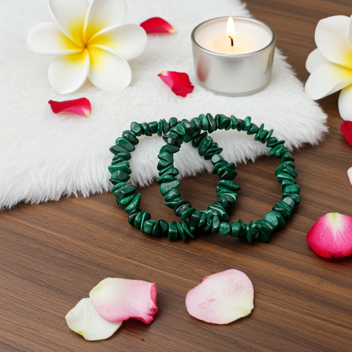 Malachite Chip Bracelet - Connie’s Crystals 