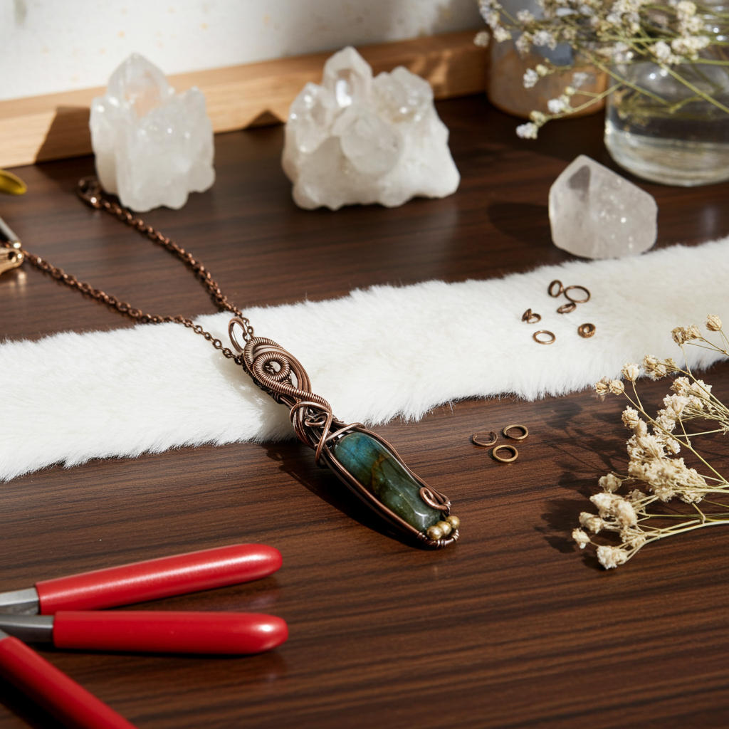 Blue Tiger Eye Wire Wrapped Pendant - Connie’s Crystals 