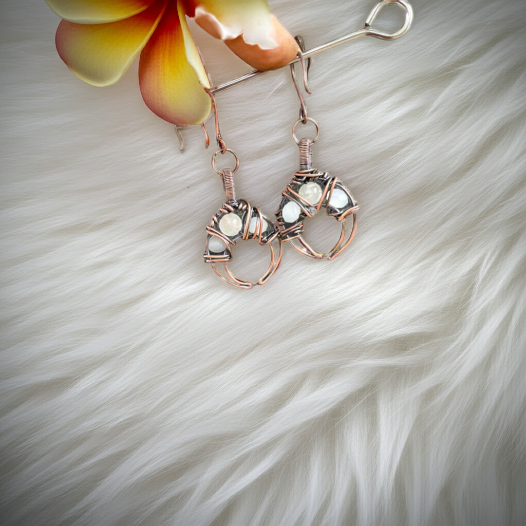Selenite and Opalite Handcrafted Earrings - Connie’s Crystals 