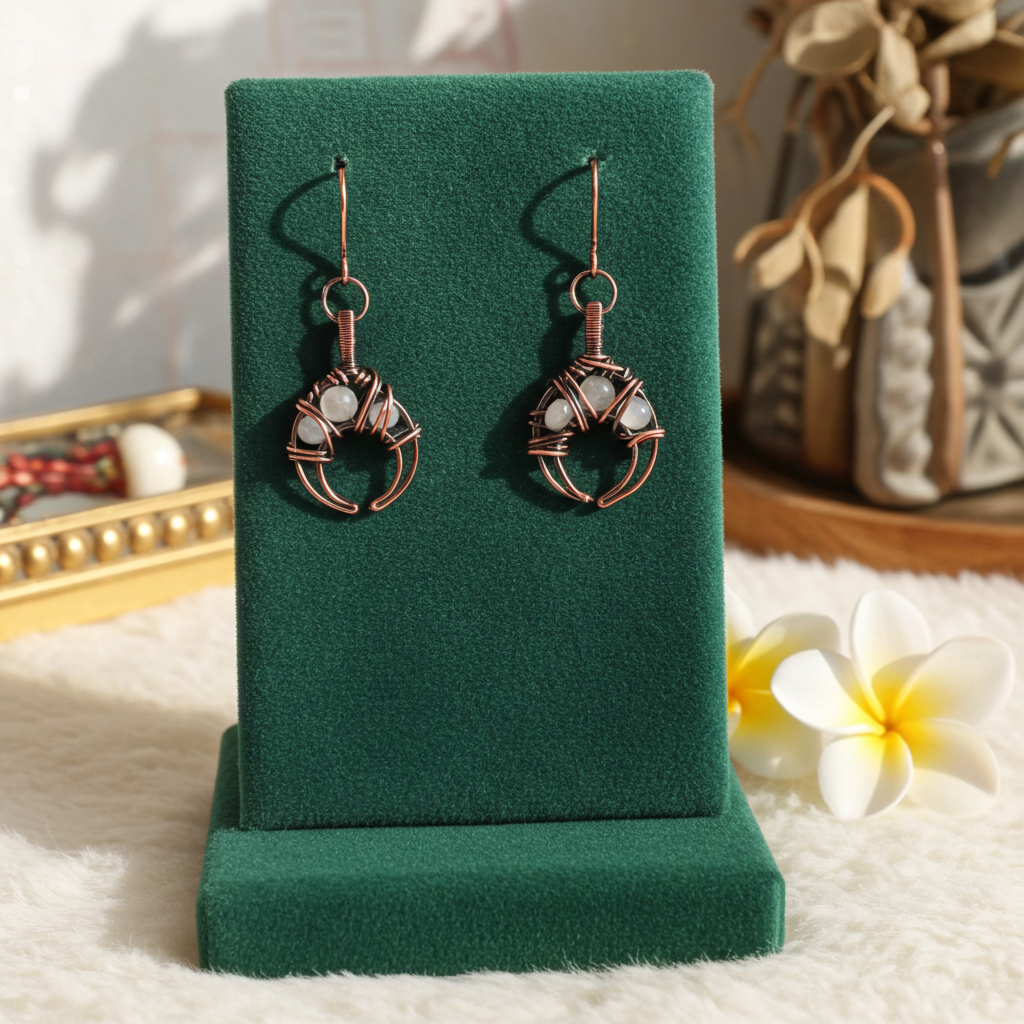 Selenite and Opalite Handcrafted Earrings - Connie’s Crystals 