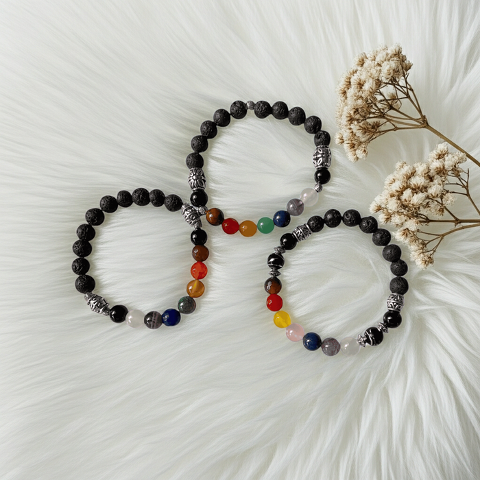 Chakra Aromatherapy Stretch Bracelets – Align • Empower • Ground