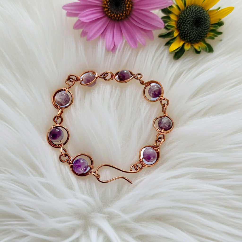 Amethyst Link Bracelet