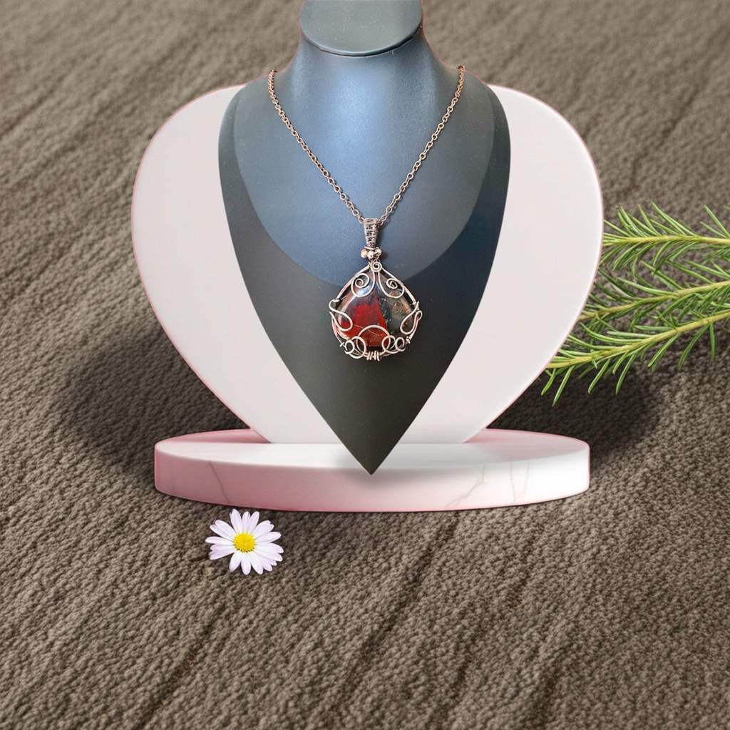 Bloodstone Wire Wrapped Pendant - Connie’s Crystals 