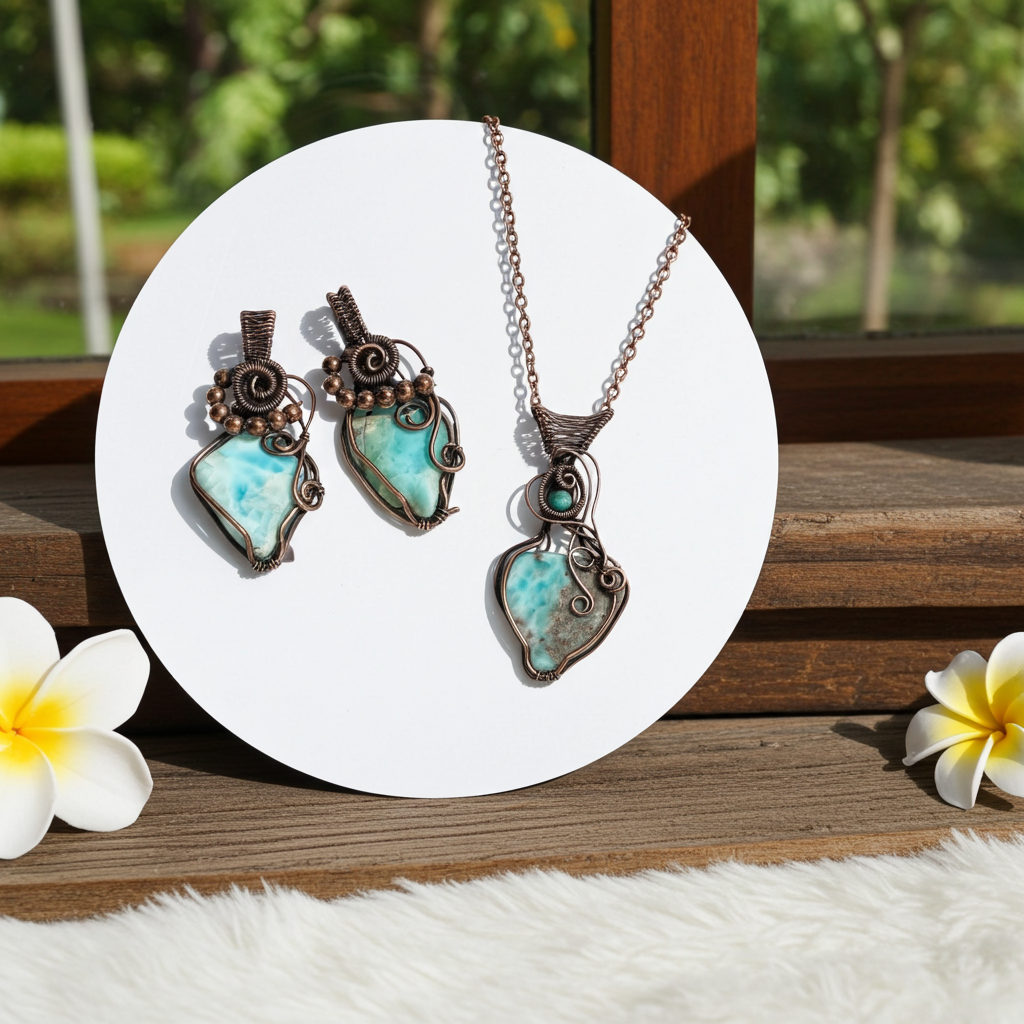 Larimar Mini Pendants - Connie’s Crystals 