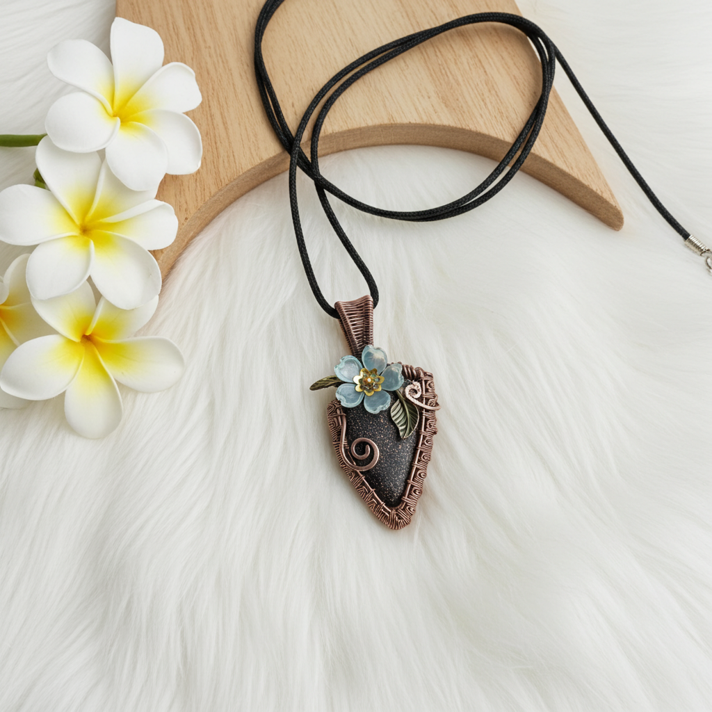 Fairy Opal Copper Wire-Wrapped Pendant 🧚✨ - Connie’s Crystals 