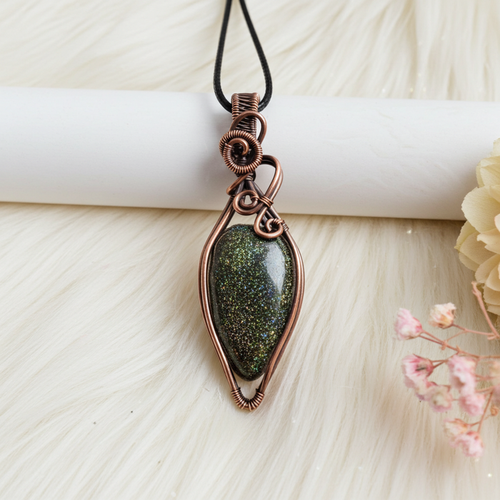Fairy Opal Wire Wrapped Pendant - Connie’s Crystals 
