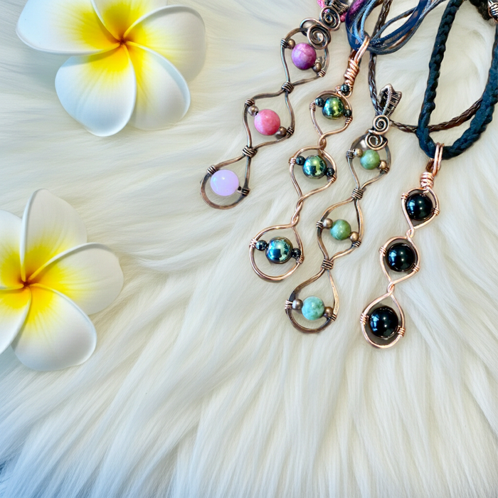 Gemstone Triple Stone Pendants - Connie’s Crystals 