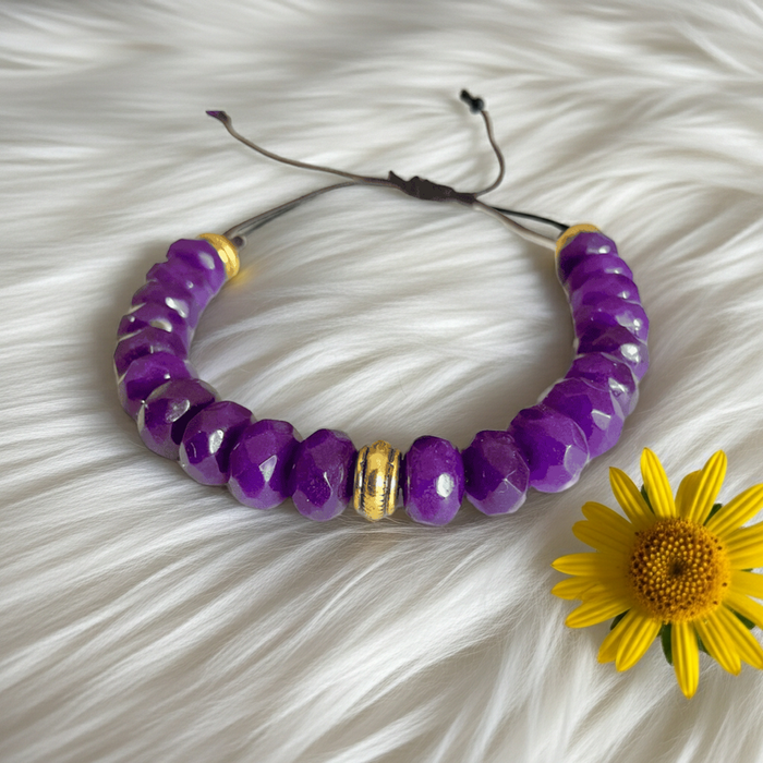 Amethyst Beaded Bracelet - Connie’s Crystals 