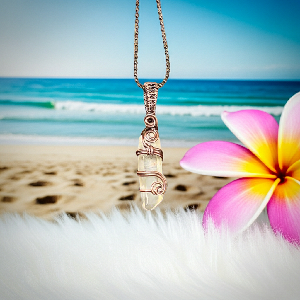 Sunstone Wire Wrapped Point - Connie’s Crystals 