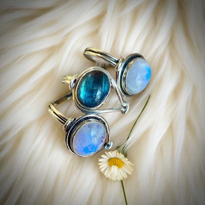 Sterling Silver Gemstone Rings - Connie’s Crystals 