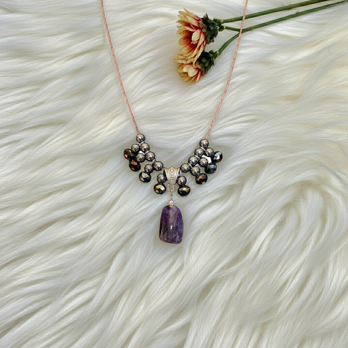 Amethyst and Haematite Necklace