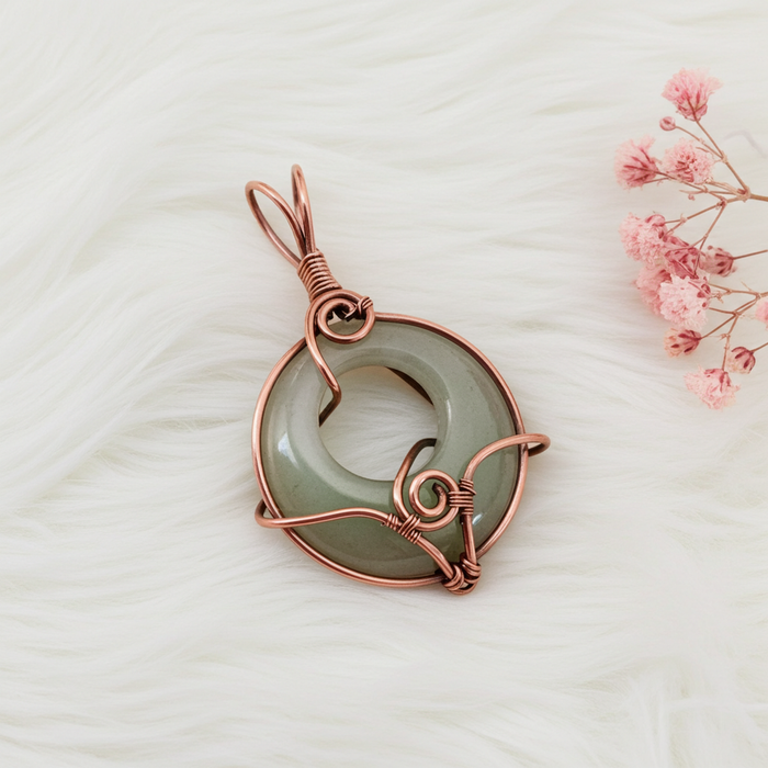 Aventurine Pi Donut Stone Pendants - Connie’s Crystals 