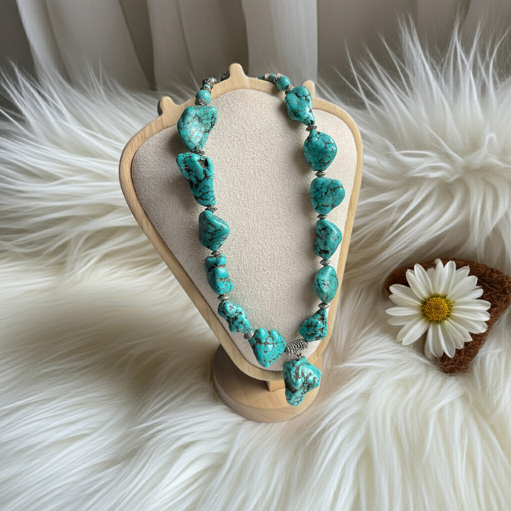 Chunky Dyed Howlite Statement Necklaces – Handmade - Connie’s Crystals 