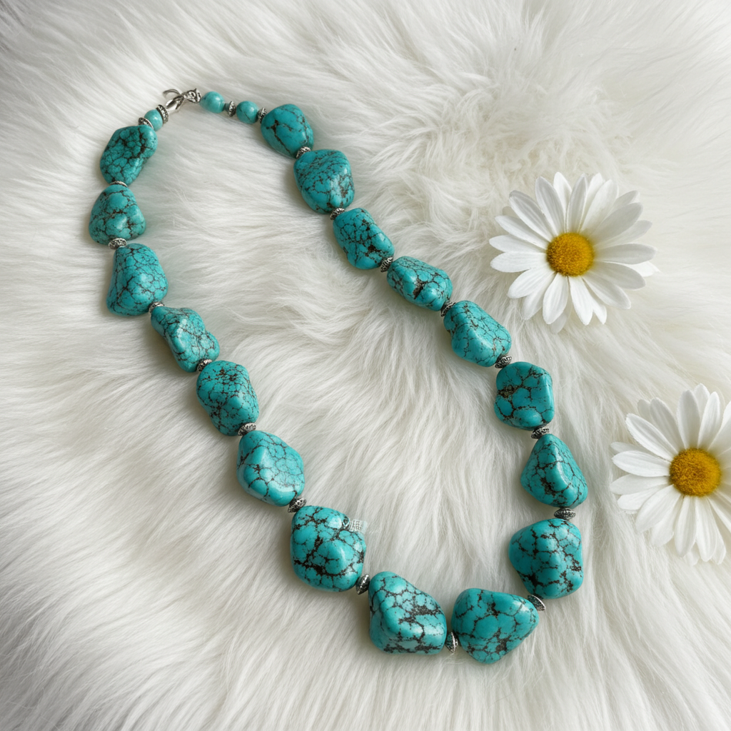 Chunky Dyed Howlite Statement Necklaces – Handmade - Connie’s Crystals 