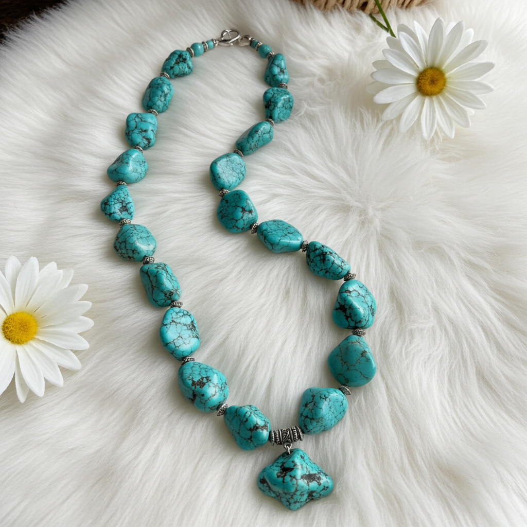 Chunky Dyed Howlite Statement Necklaces – Handmade - Connie’s Crystals 