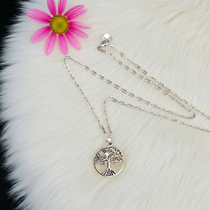 Tibetan Silver Tree of Life Pendant