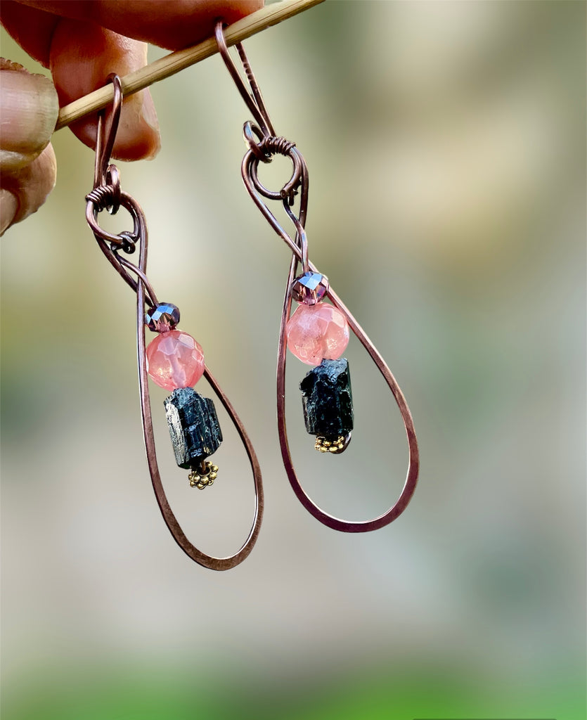 Handmade Tourmaline Earrings - Connie’s Crystals 