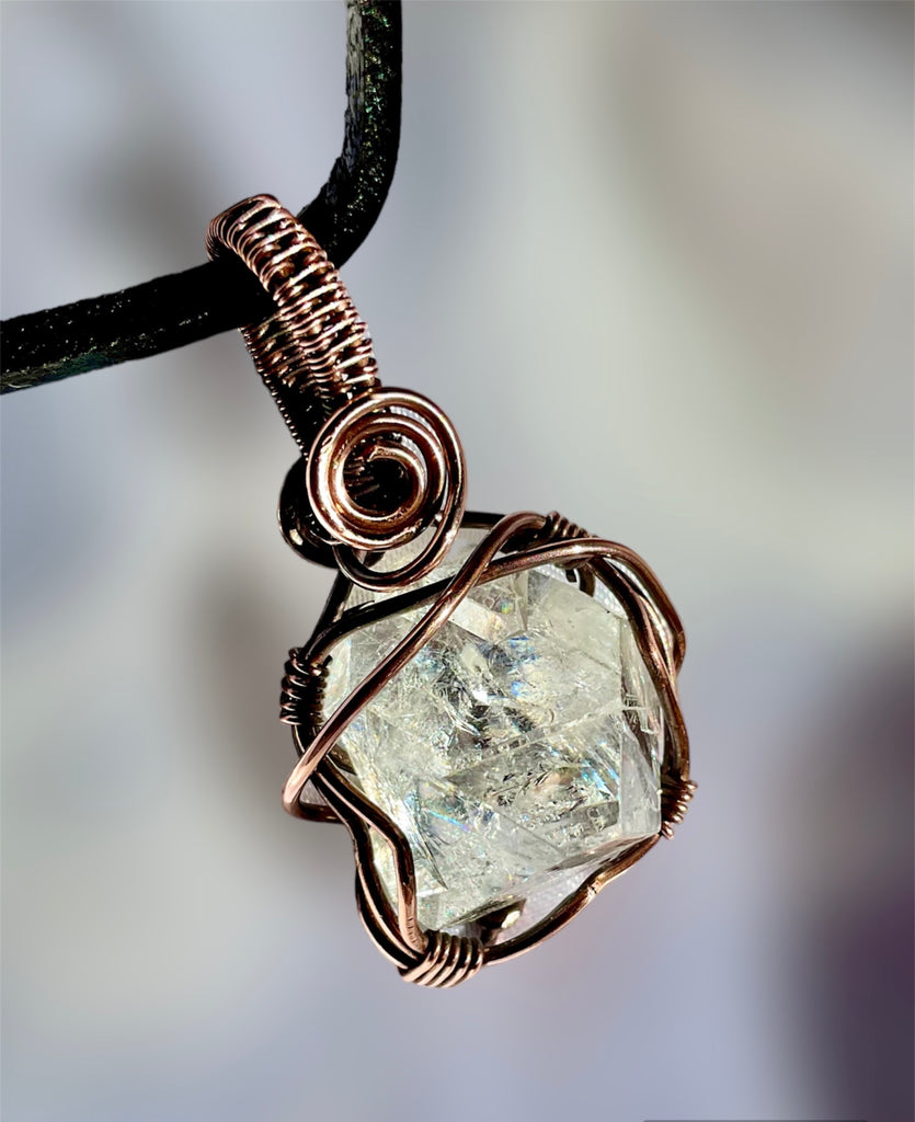 Apophyllite Pyramid Wire Wrapped Pendant - Connie’s Crystals 