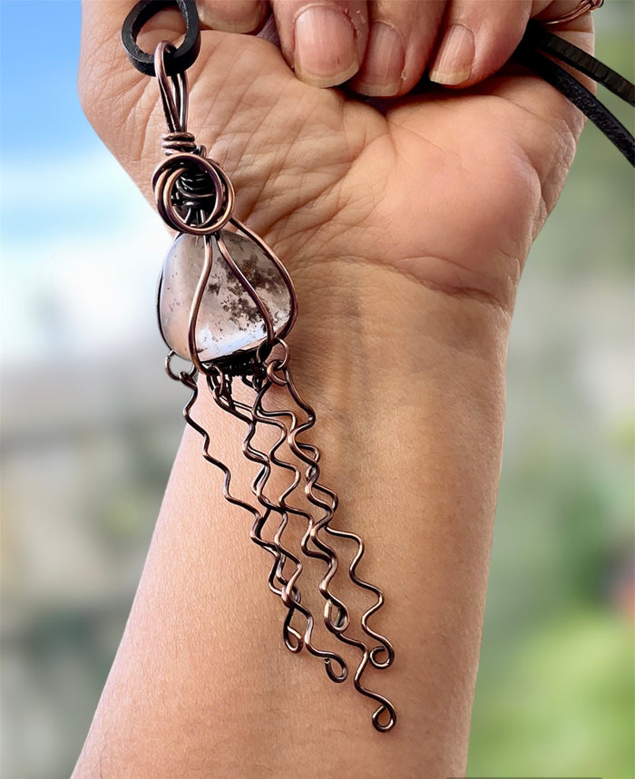 Quartz Crystal Jellyfish Pendant - Connie’s Crystals 