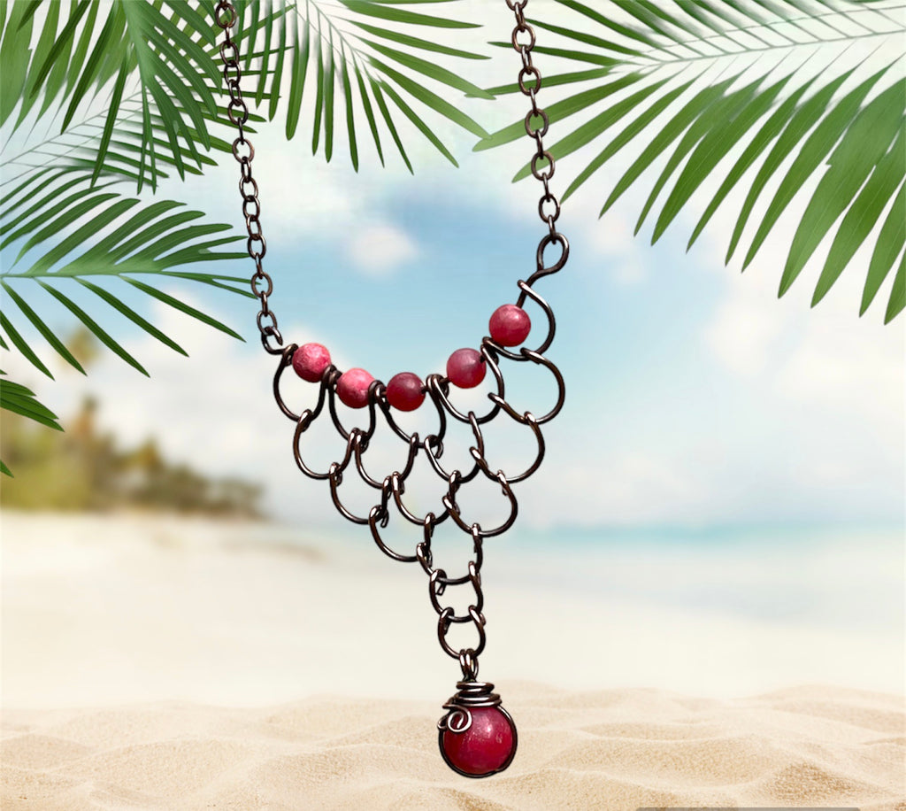 Rhodochrosite Handcrafted Necklace - Connie’s Crystals 