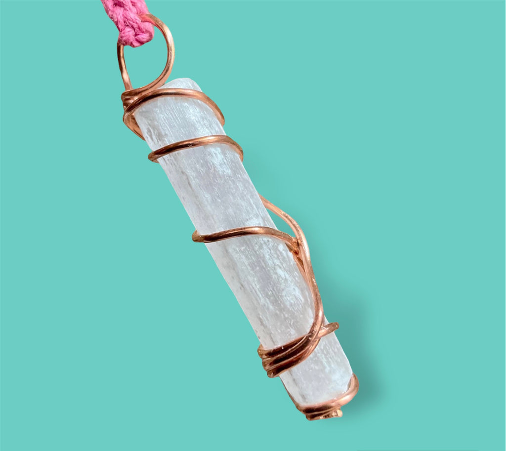 Selenite Wire Wrapped Point - Connie’s Crystals 