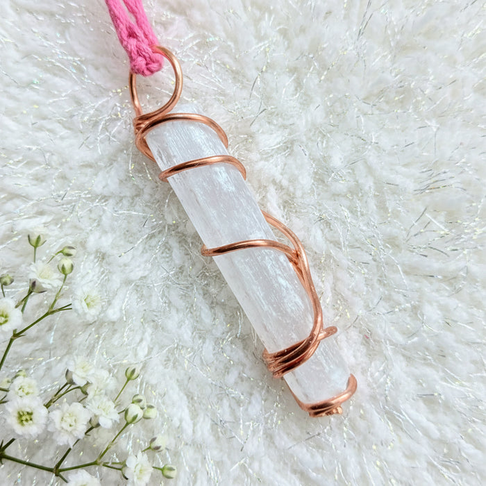 Selenite Wire Wrapped Point - Connie’s Crystals 