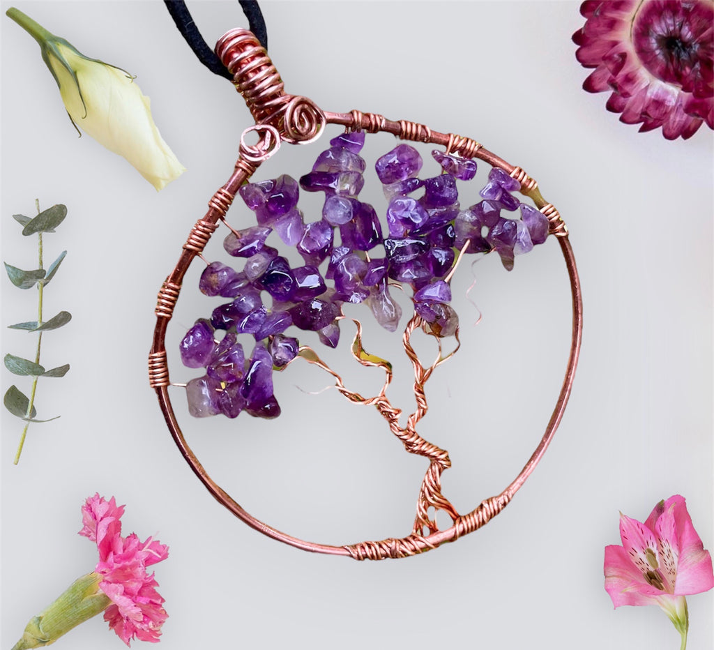 Amethyst Tree Of Life Pendant - Connie’s Crystals 