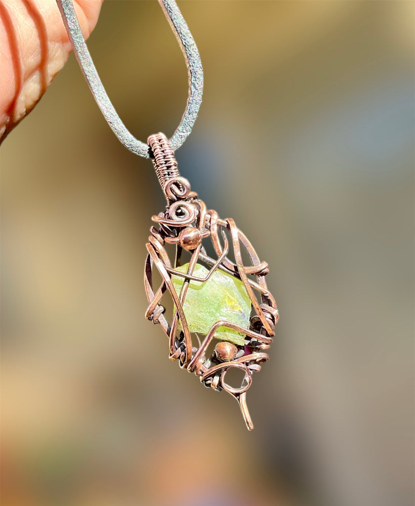 Peridot Wire Wrapped Pendant - Connie’s Crystals 